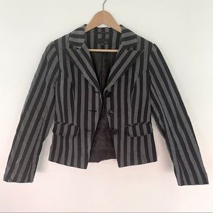 xxi Black & Grey Striped Blazer